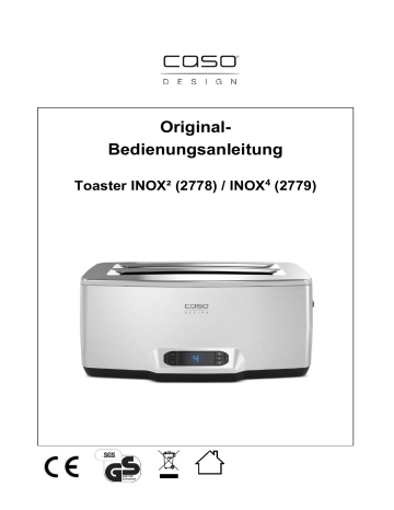 Caso Design CASO Inox² Design toaster Operation Manual | Manualzz