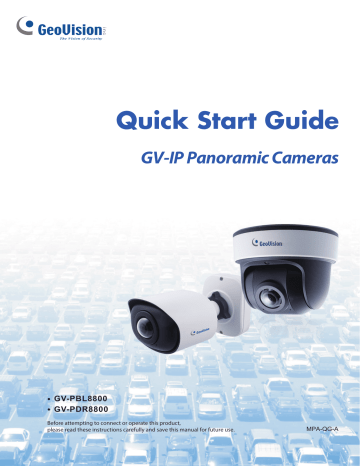 GeoVision GV-PBL8800 Quick Start Guide | Manualzz