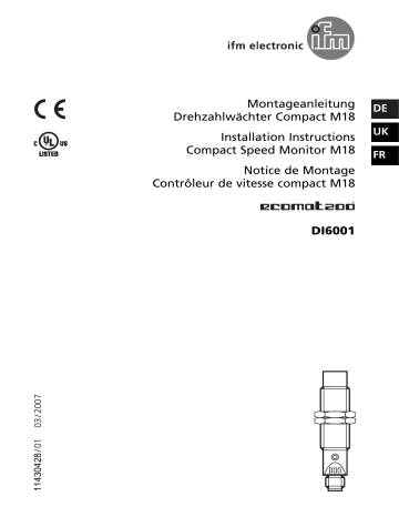 DI6001 IFM ELECTRONIC - Sensore: induttivo