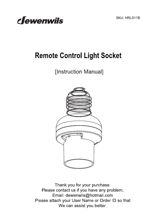 dewenwils HRS101G Remote Control Outlets Instruction Manual