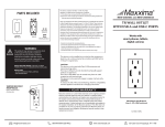 Maxxima MEW-USB480CB 4.8A USB Type-C / A Wall Outlet Installation Manual