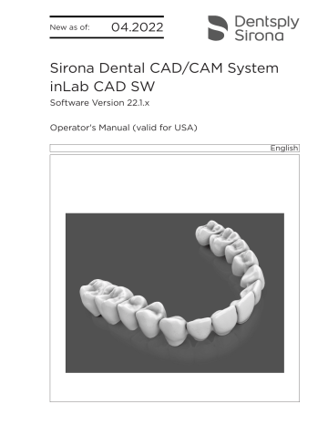 Adding and removing the second molar. Dentsply Sirona inLab CAD SW 22.1 ...