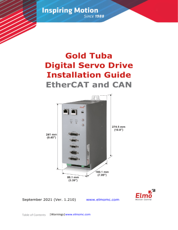 Elmo Gold Tuba Servo Driver Installation Guide | Manualzz