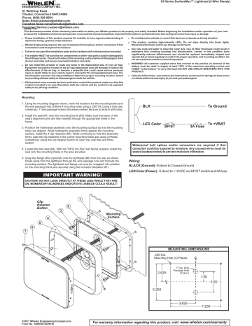 Whelen C9*SC Installation Guide | Manualzz