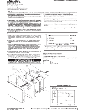 Whelen C9BTTC Installation Guide | Manualzz