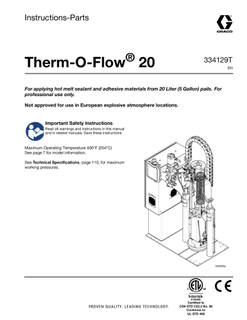 Graco 334129T, Therm-O-FLow 20 Instructions | Manualzz
