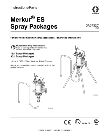 Graco 3A0732C Merkur ES Spray Packages Instructions | Manualzz