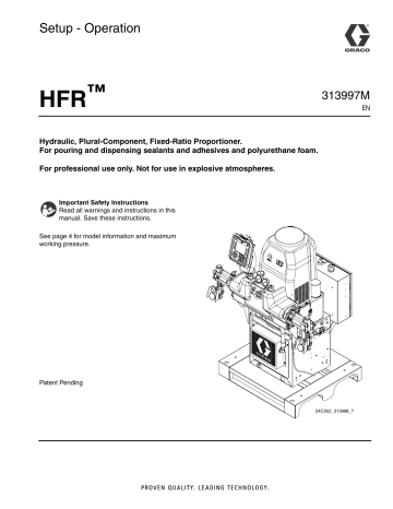 Graco 313997M - HFR Owner's Manual | Manualzz