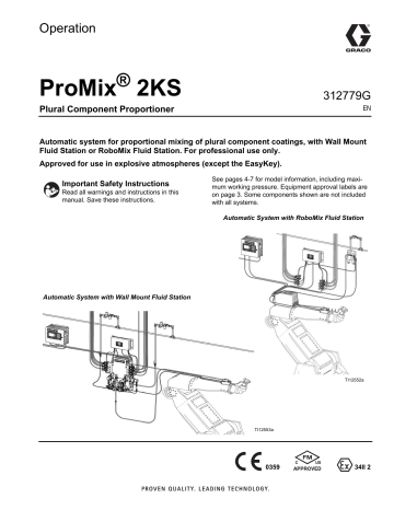 Graco 312779G - ProMix 2KS Automatic Systems Owner's Manual | Manualzz