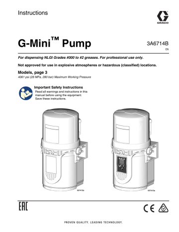 Graco 3A6714B, G-Mini Pump Instructions | Manualzz