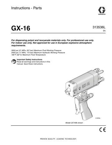 Graco 313536L - GX-16 Instructions | Manualzz