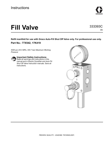 Graco 333393C Fill Valve Instructions | Manualzz
