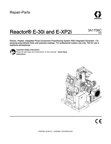 Graco 3A1706C - Reactor E-30i and E-XP2i, Repair-Parts Owner's Manual | Manualzz
