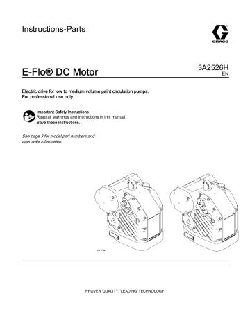 Graco 3A2526H E-Flo DC Motor Instructions | Manualzz