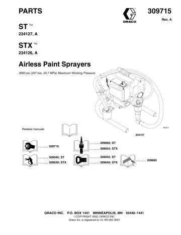 Graco 309715A ST, STX Airless Paint Sprayers-Parts Owner's manual | Manualzz