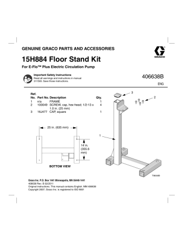 Graco 406638B 15H884 Floor Stand Kit Instructions | Manualzz