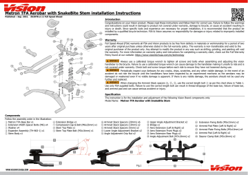 Vision METRON TFA aerobar Installation Instructions | Manualzz