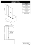 OVE Decors 15BGP-ANNI36-BL Annie 37.17 in. W x 57.99 in. H Pivot Frameless Tub Door Specification