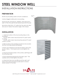 SHAPE PRODUCTS SPE6836-72MILL 68 in. W x 36 in. D x 72 in. H Galvanized Steel Egress Window Well Installation instructions