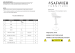 SAFAVIEH FOX3000A Floyd Adjustable Height Stainless Steel Bar Stool Instructions