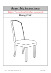 Noble House 107775 Aruda Charcoal and Natural Fabric Dining Chair (Set of 6) Instructions
