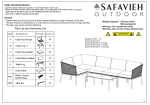 Safavieh PAT7521C-2BX Remsin Gray Wicker Outdoor Patio Sectional Instructions
