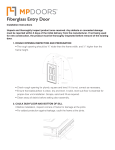 MP Doors N2868R23SV224 32 in. x 80 in. Right-Hand Inswing 1/2-Lite Savana Decorative Glass White Finished Fiberglass Prehung Front Door Instructions