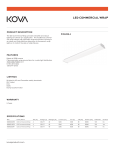 KOVA K0000019879 4 ft. 5240 Lumens Integrated LED Bright White Wraparound Light, 4000K Specification