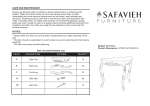Safavieh SEA5002A Willand Brown Console Table Instructions