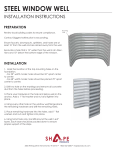 SHAPE PRODUCTS SPE5036-72 50 in. W x 36 in. D x 72 in. H White Steel Egress Window Well Installation instructions
