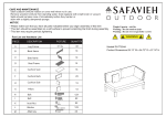 Safavieh PAT7054C-4BX Granton Gray Wood Outdoor Patio Sectional Instructions