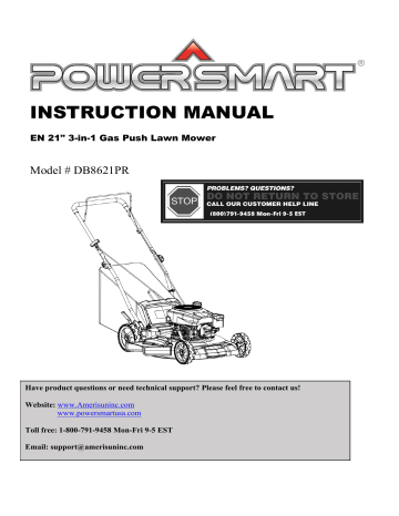 Powersmart 170cc Lawn Mower Manual