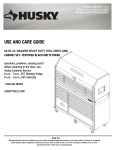 Husky HOTC5623BB2S 56 in. W x 22 in. D Heavy Duty 23-Drawer Combination Rolling Tool Chest and Top Tool Cabinet Set Instructions