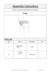 Noble House 82005 Dahlia Black Plastic Outdoor Dining Chair (4-Pack) Instructions
