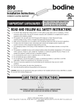Philips Bodine 501387 120-Volt to 277-Volt B90 1-Lamp 32-Watt T8 Linear Fluorescent 500 Lumens to 600 Lumens Emergency Ballast Instructions