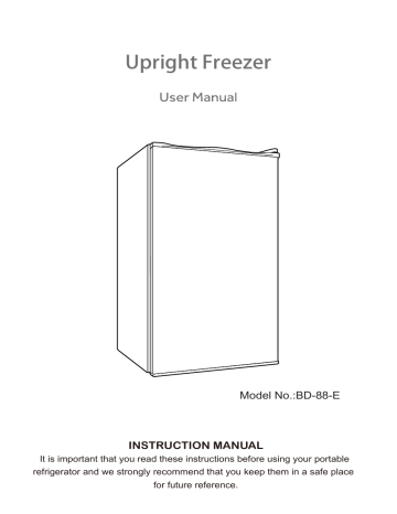 Matrix Decor MD574BG30003 3.0 cu. ft. Upright Freezer installation Guide | Manualzz