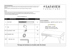 SAFAVIEH COF9002A Raveena 40 in. Natural Acacia/Brass Rectangle Coffee Table Instructions