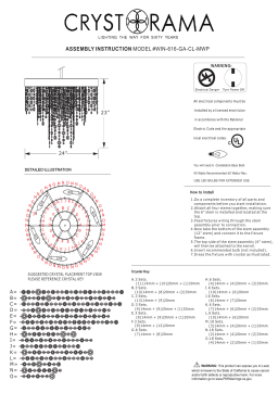 Crystorama WIN-616-GA-CL-MWP Winham 6-Light Antique Gold Crystal Chandelier Instructions