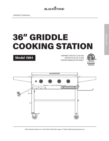 Blackstone 1984 Original 36 in. 4-Burner Propane Griddle Instructions ...