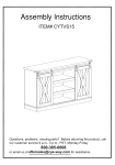 Edwin's Choice CYTVS15-WOK 54 in. White Oak Sliding Barn Door TV Stand for TVs up to 65 in. Instructions