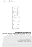 GYMAX GYM09775 2PCS Industrial 3-tier Bookshelf 3 Drawers Dresser for Study Bedroom Living Room Benutzerhandbuch