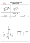 Armen Living SETWEDI5AZWAOR Westmont and Azalea 5-Piece Wood Orange and Walnut Dining Set Instructions