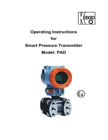 Kobold PAD-...N Pressure Gauge Operating instructions | Manualzz