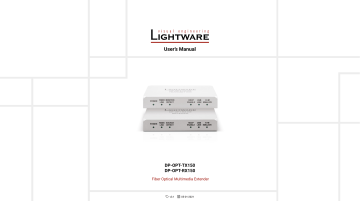 Lightware DP-OPT-RX150 User Manual | Manualzz