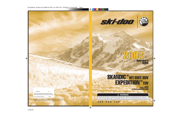 Ski-Doo Expedition 600HO SDI 2008 Operator Guide | Manualzz