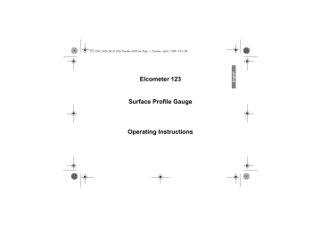 Elcometer 123 Surface Profile Gauge Instruction manual | Manualzz