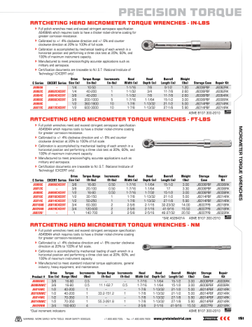 Stanley-Proto J6014C 250 ft-lbs 1/2 Specification | Manualzz