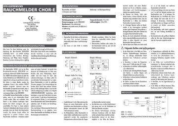Indexa CHOR-E Rauchmelder Bedienungsanleitung | Manualzz