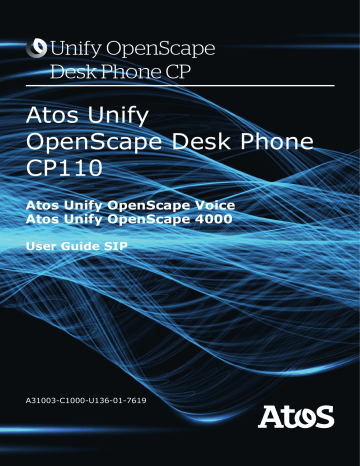 Unify OpenScape Desk Phone CP110 SIP User Guide | Manualzz