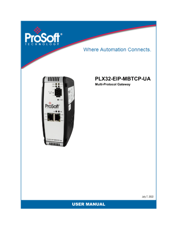 ProSoft Technology PLX32-EIP-MBTCP-UA ProductsEtherNet/IP to Modbus TCP ...
